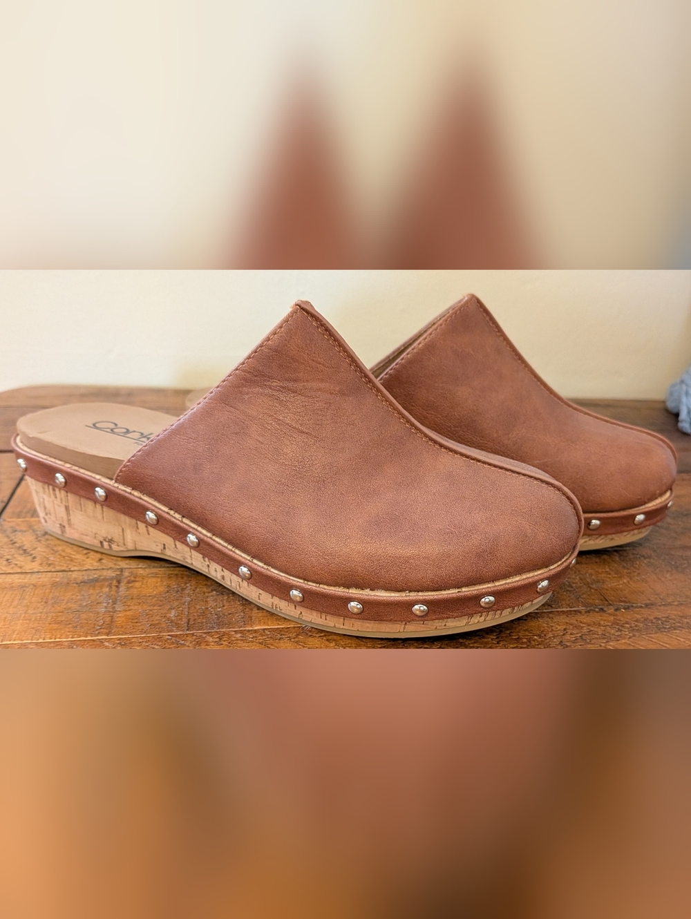 Corkys Brown Newbie Clogs Like New